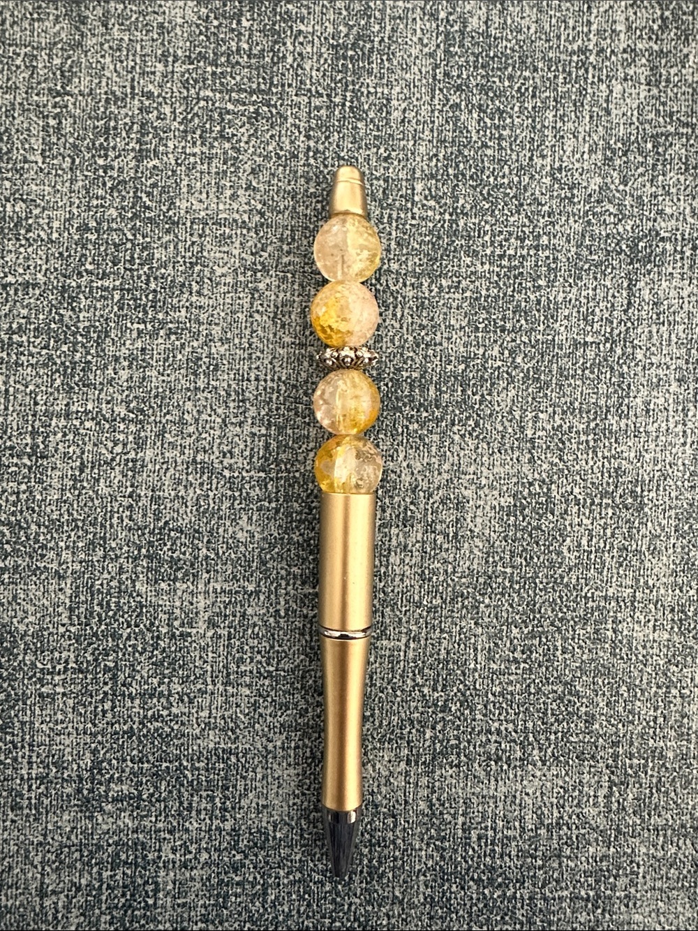 New Gold-Tone Beaded ink pen
